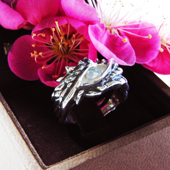 アクアマリンの翼リング