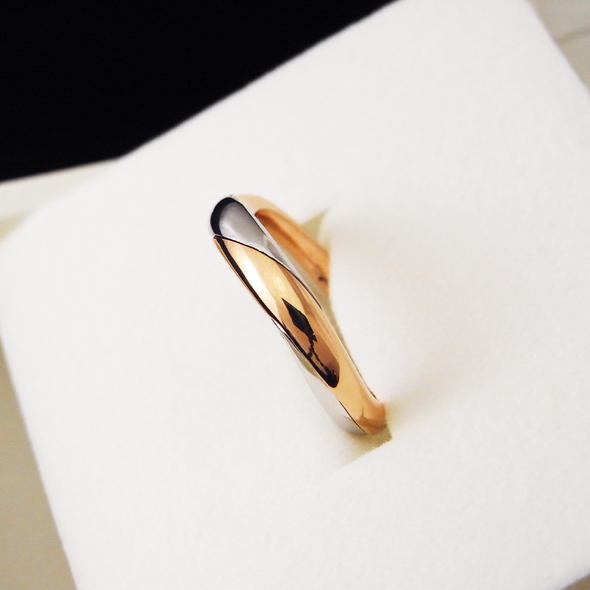 アクアマリンの入ったギメルリング