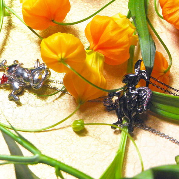 GIGA「照らす(てらす)」 ルテニウムブラック ペンダント SV925 キュービックジルコニア 写真4