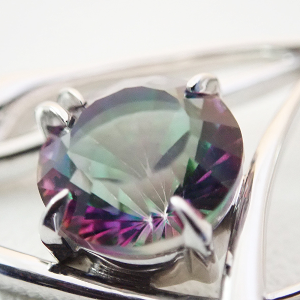 ミスティッククォーツのラペルピン ミスティッククォーツ SV925 ミスティッククォーツ 洋白 写真5