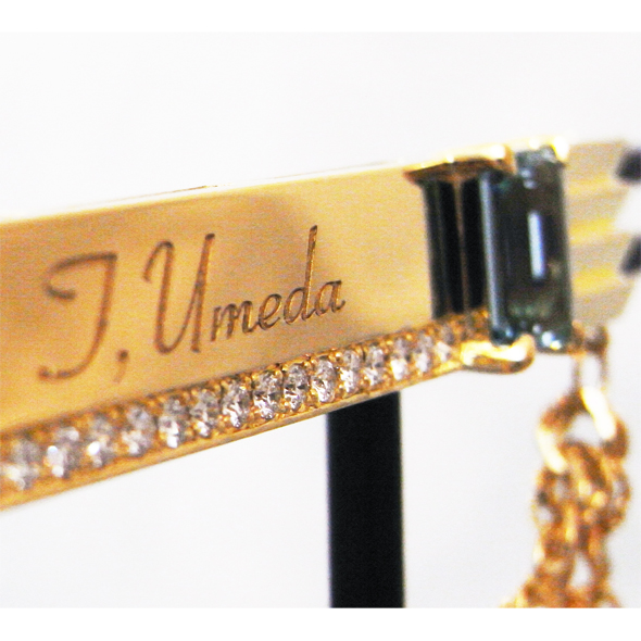 アクアマリンとダイヤモンドのネクタイピン