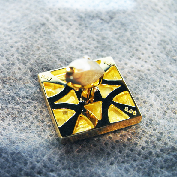 アクアマリンとダイヤモンドのカフリンクス