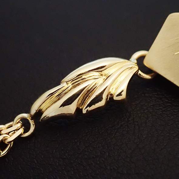 アクアマリンとダイヤモンドのブレスレット パーツの拡大図 K18イエローゴールド アクアマリン ダイヤモンド 写真4