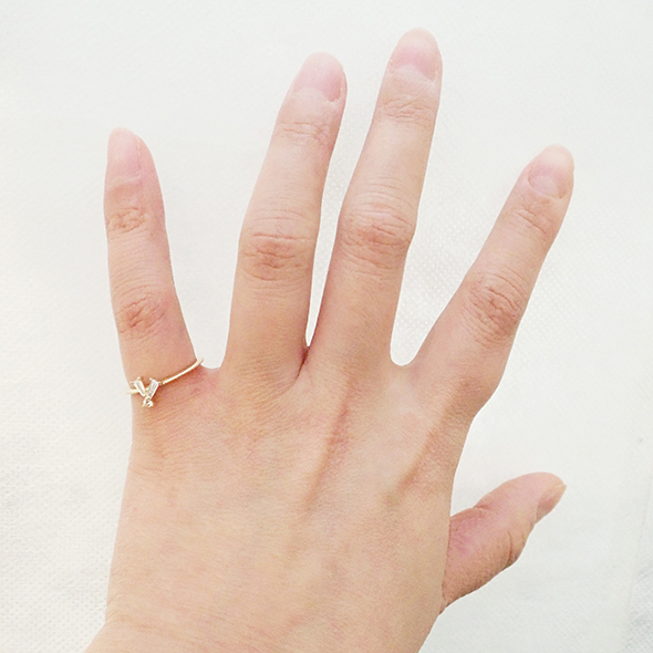 栖(スミカ)#5 着用図 Pt900 K14イエローゴールド SV925 ダイヤモンド 写真5